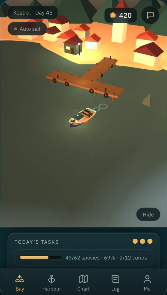 Your boat goes out screen